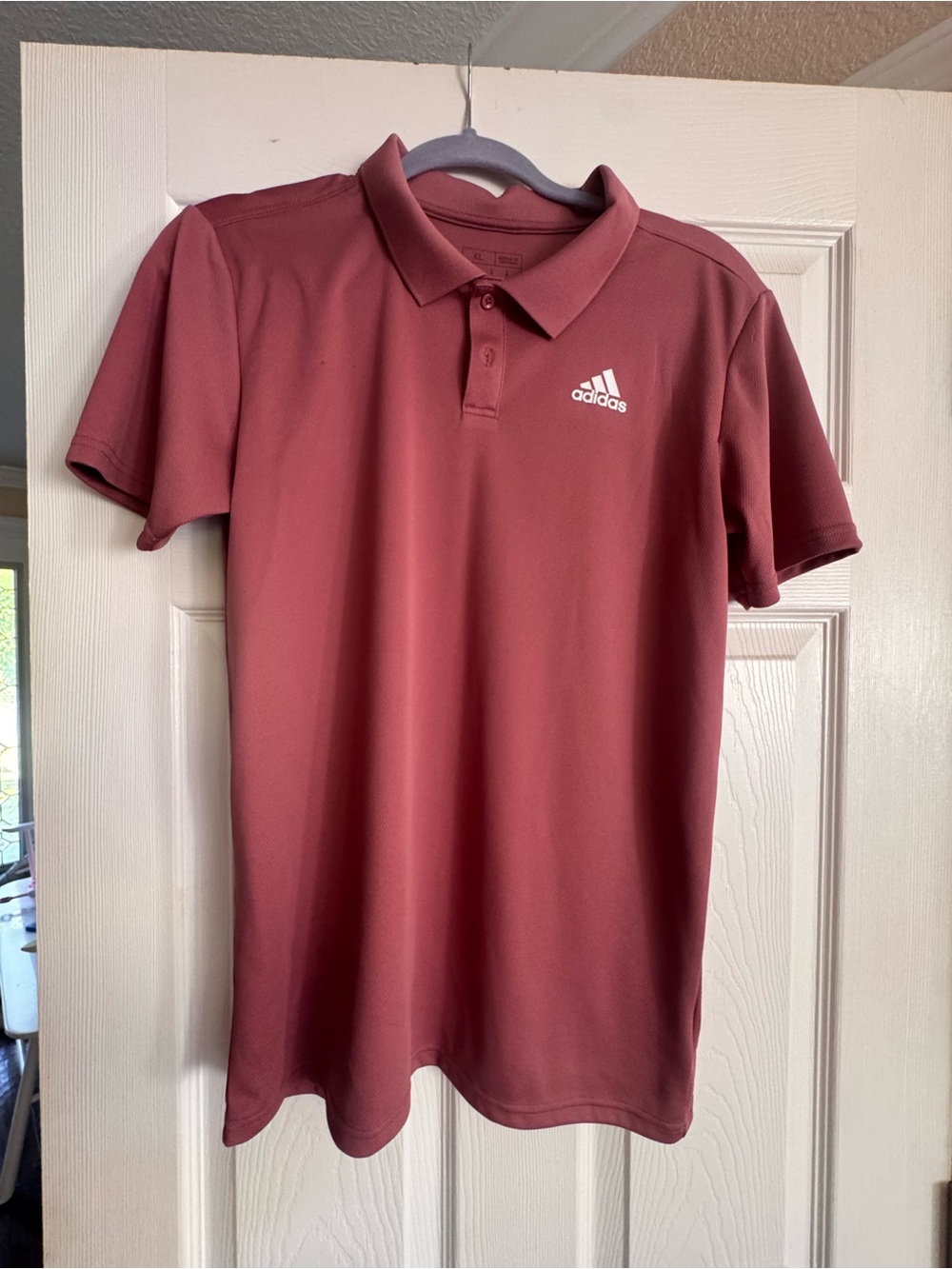 adidas Men's Polo Shirt - Rose Pink